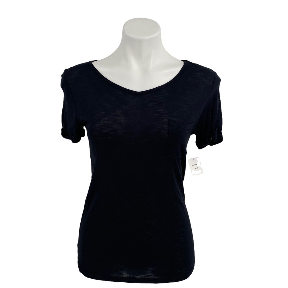 Color Story Black Pocket Tee Small
